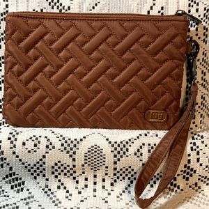 Lug Peekaboo Wristlet Quilted Copper